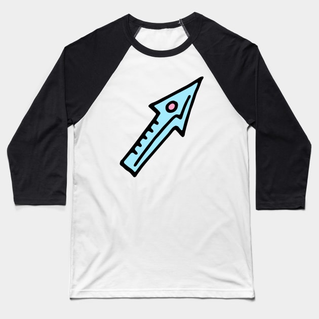 Baby Blue Arrow Baseball T-Shirt by VANDERVISUALS